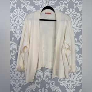 4/$25 • iyla Cream Tab Sleeve Open Cardigan